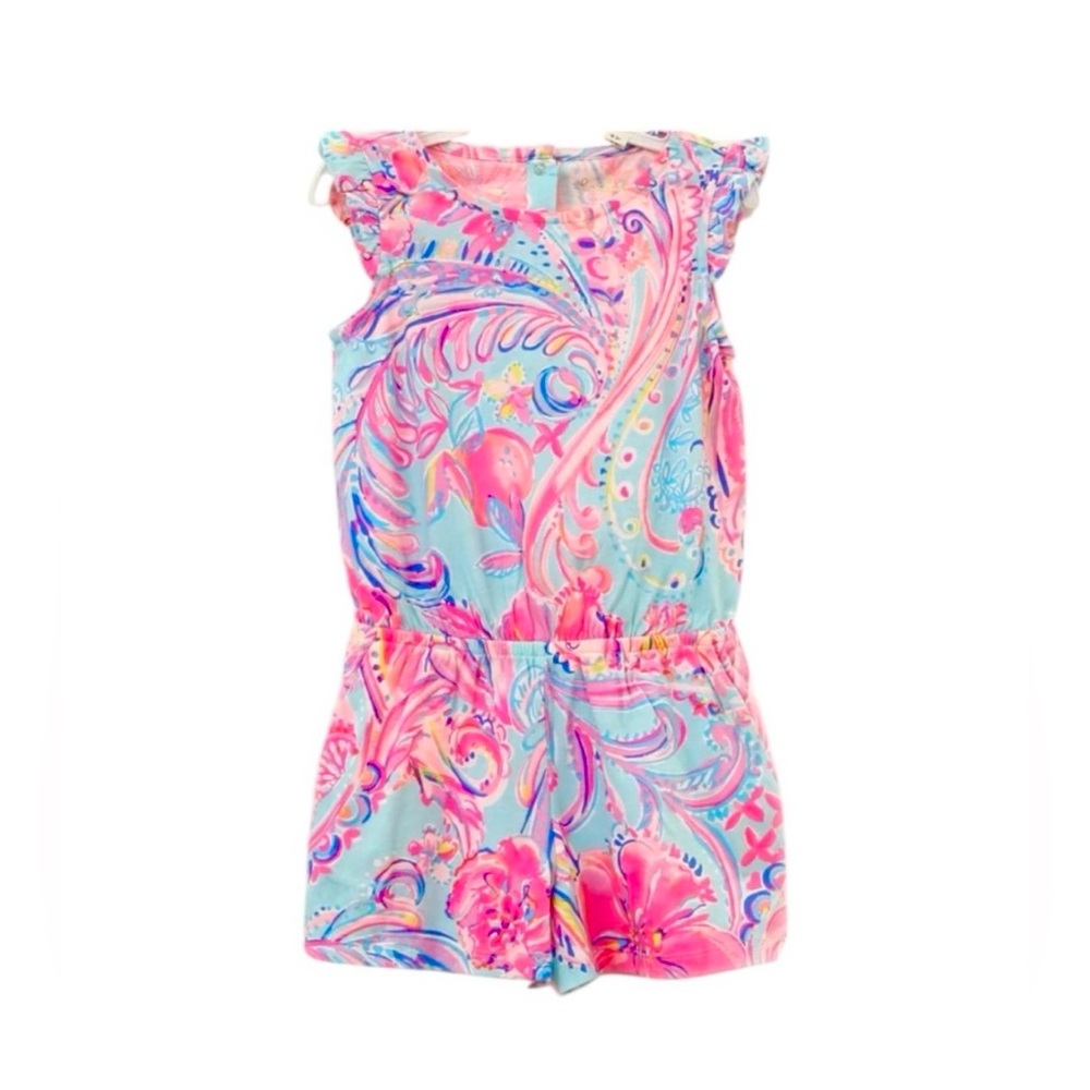 Lilly Pulitzer NWT youth girls Mini Patsi Romper Sleeveless 100% cotton XL 12-14
